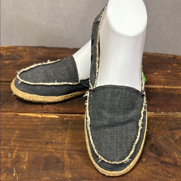 Sanuk Charcoal Gray Slip-On Sidewalk Surfer Size 7 - Picture 6 of 11